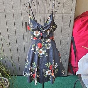Chic Floral Spaghetti Strap Dress